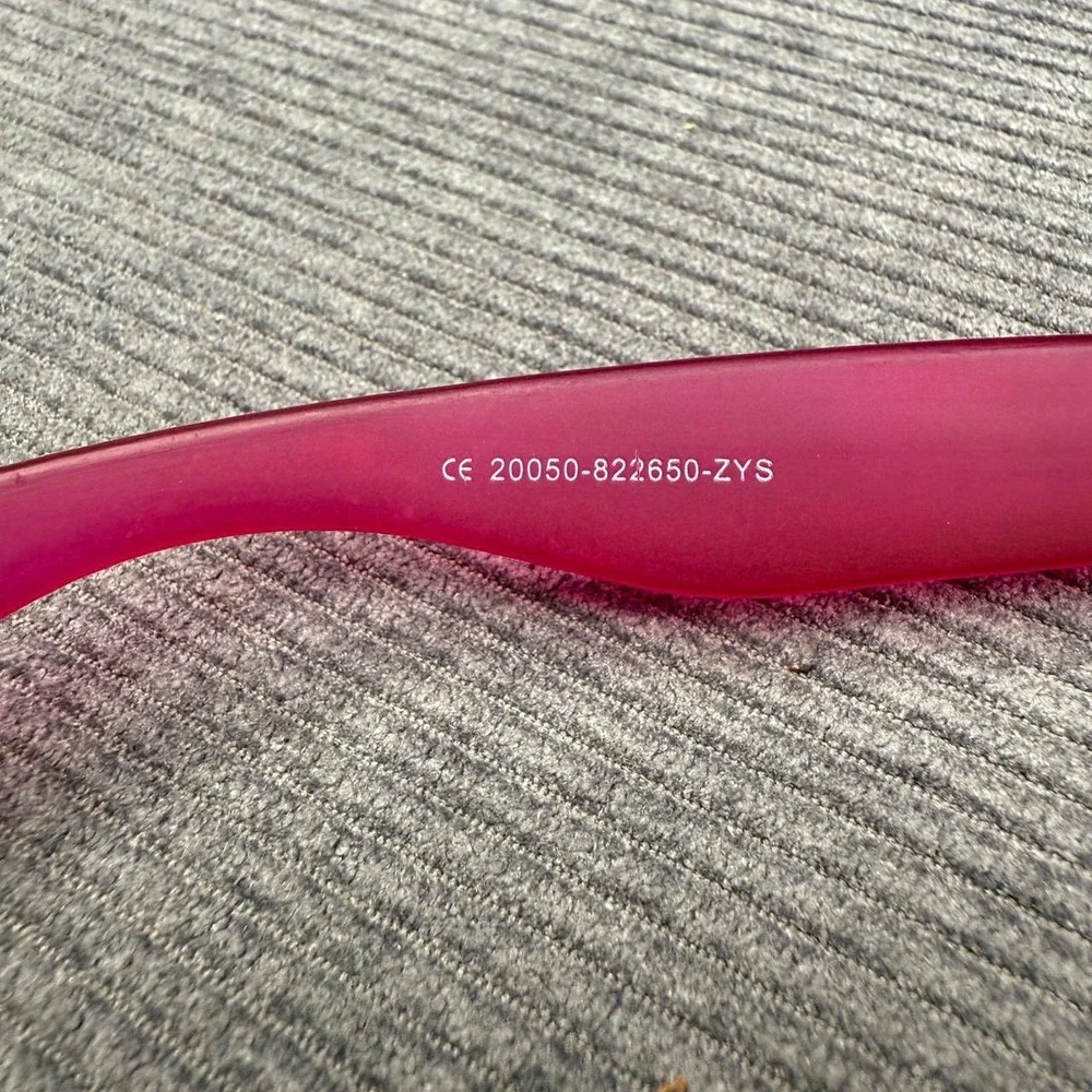 Zoo York Sunglasses Pink Translucent Frames Blue Mirrored Lens 20050-822650 Y2k